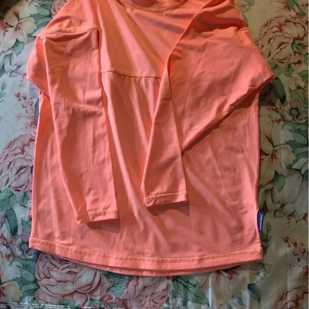 Spirit Jersey Girls Long Sleeve Solid Pink Top Size Small